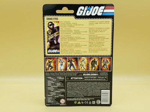 2020 Hasbro G.I. JOE Retro Line Snake Eyes 3.75" Action Figure MOC! - Picture 3 of 3