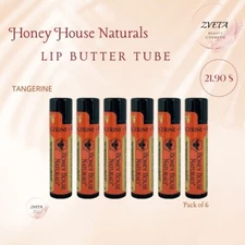 Honey House Naturals, Lip Butter Tube, Pack of 6