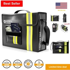 Fireproof & Waterproof Document Bag - Protects Important Documents & Valuables