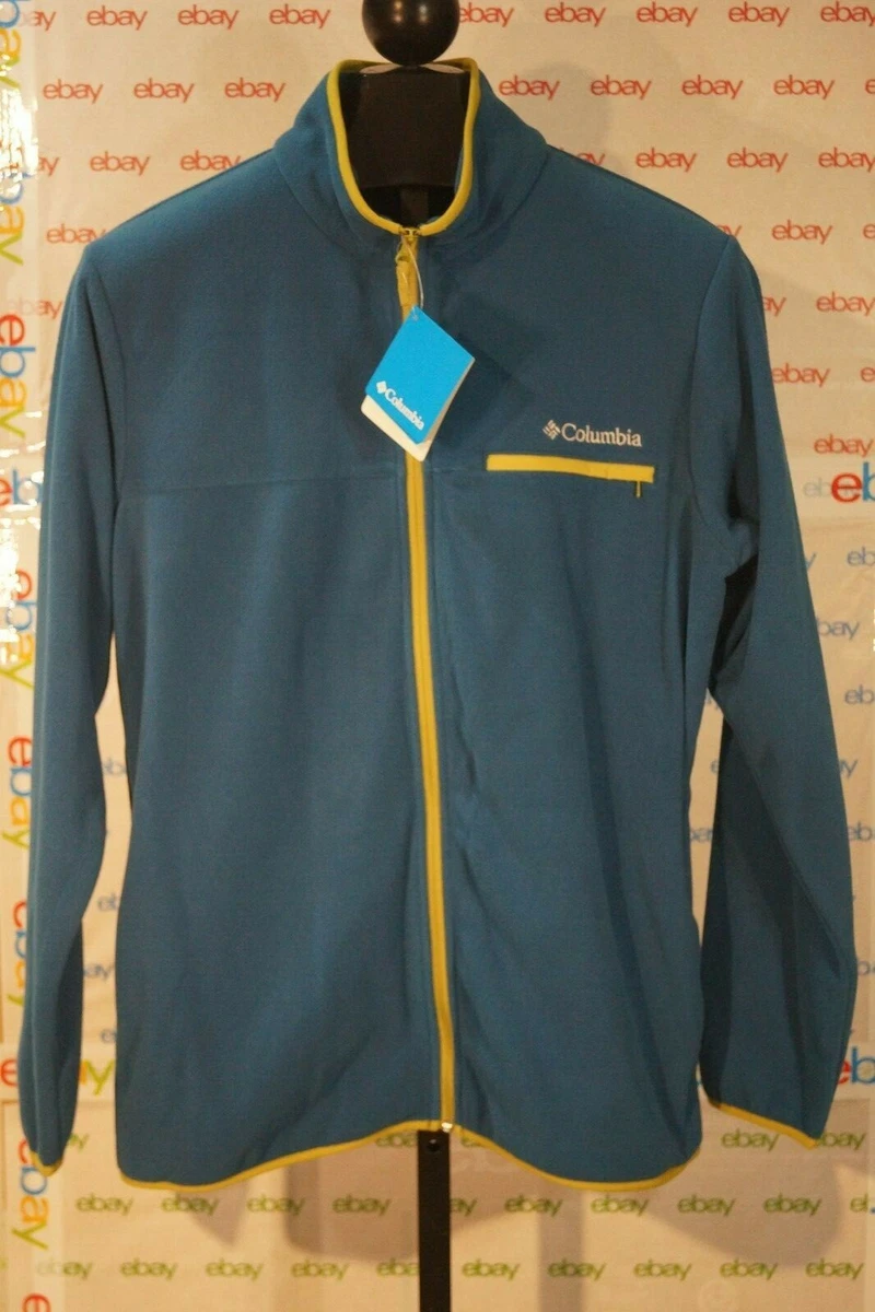 NEW Columbia Men s Mountain Crest Full Zip Jacket Blue Yellow Size Medium