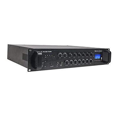  180W 6-Zone 70V/100V Commercial Power Amplifier with 180W RMS, Aluminum