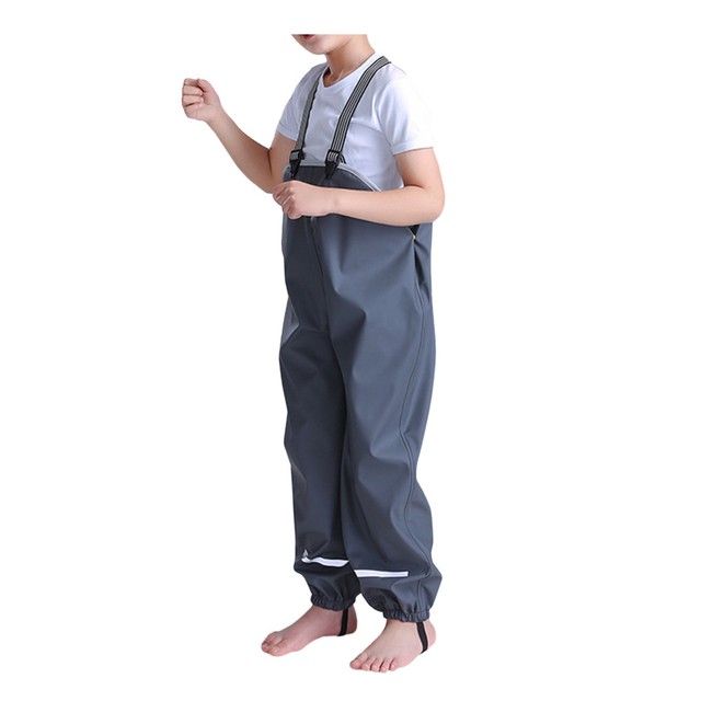 Kids Bib Pants Rainwear Child Rainsuit Rain Slicker Student Raincoat