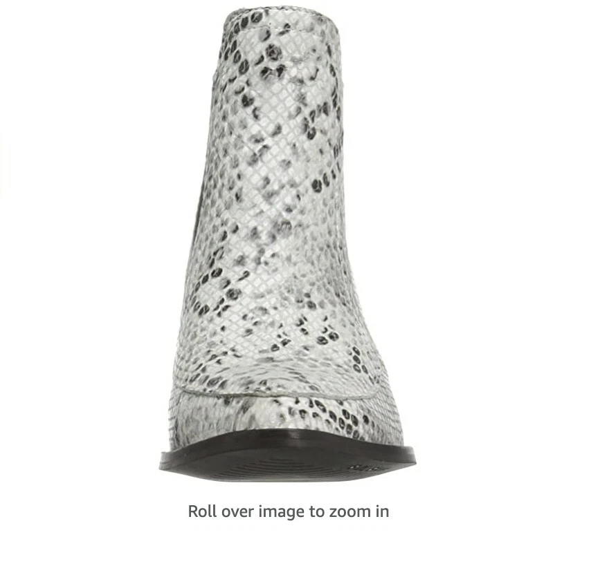 Botines Sol Sana para mujer botas negras con estampado de serpiente de cuero talla Khaite dupe 38 8 Foto 2 de 4