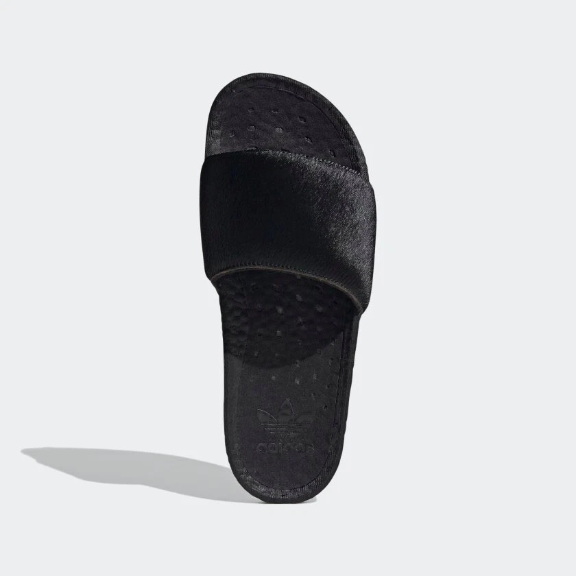 Adidas Adilette LEATHER FUR UltraBoost FV6423 SOLD OUT Black Men s