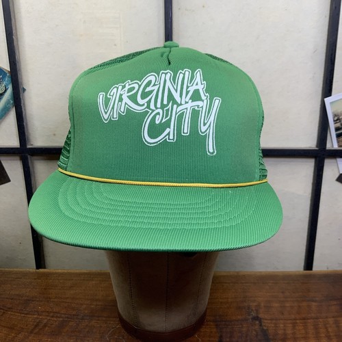 Vintage Virginia City Green Trucker SnapBack Cap Hat Capitol Brand