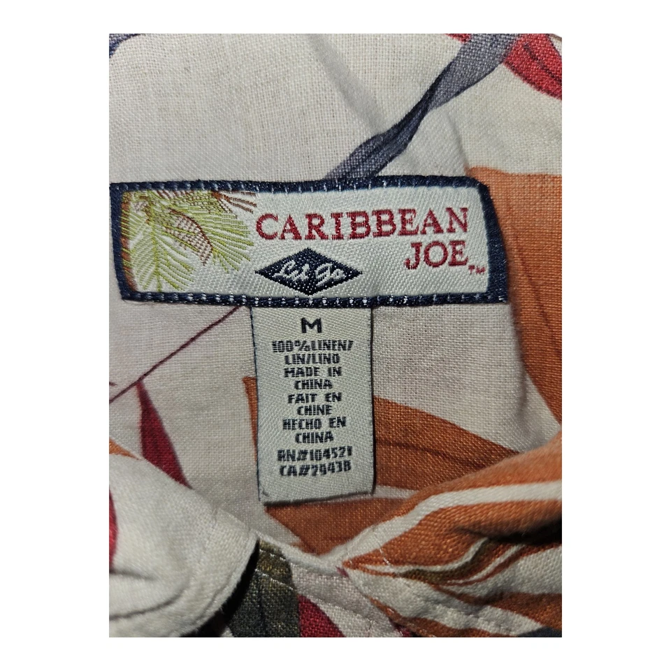 Camisa Caribbean Joe manga curta feminina média 100% linho férias - Imagem 2 de 4