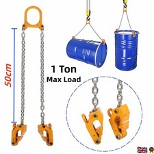 Chain Oil Drum Lifter Barrel Vertical Hoist Lifting Clamp with 2 Self-Lock Legs
