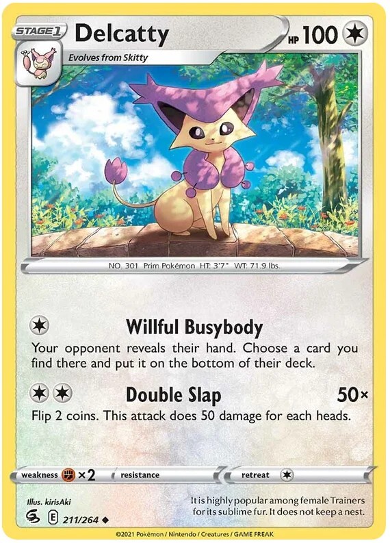 Delcatty Pokemon Fusion Strike TCG Card 211/264