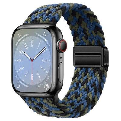 Nylon Sport Loop Armband für Apple Watch Series 2 3 4 5 6 7 8 SE + Ultra
