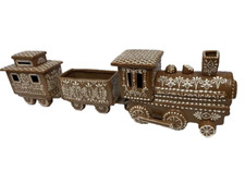 Plato de caramelo luminaria tren pueblo pan de jengibre Pottery Barn Navidad NUEVO