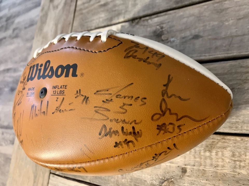 JSA COA 1996 TEXAS LONGHORNS TEAM SIGNED FOOTBALL  (1st BIG 12  CHAMPS) *40+ SIG - Image 4 of 4