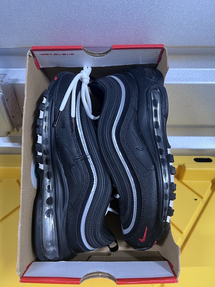 NIKE AIR MAX 97 BLACK RED WHITE [DH1083 001] Mens Sz 6