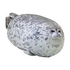Cute Chubby Blob White Seal Plush Pillow,Stuffed Animal Seal Plushie Toy Cotton Plushy Ocean Gray 16 Inch - View #12