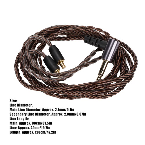 Cable de repuesto para auriculares para ATH E50 E70 LS300 CKS1100 A2DC conector cabezal ajuste - Imagen 7 de 22