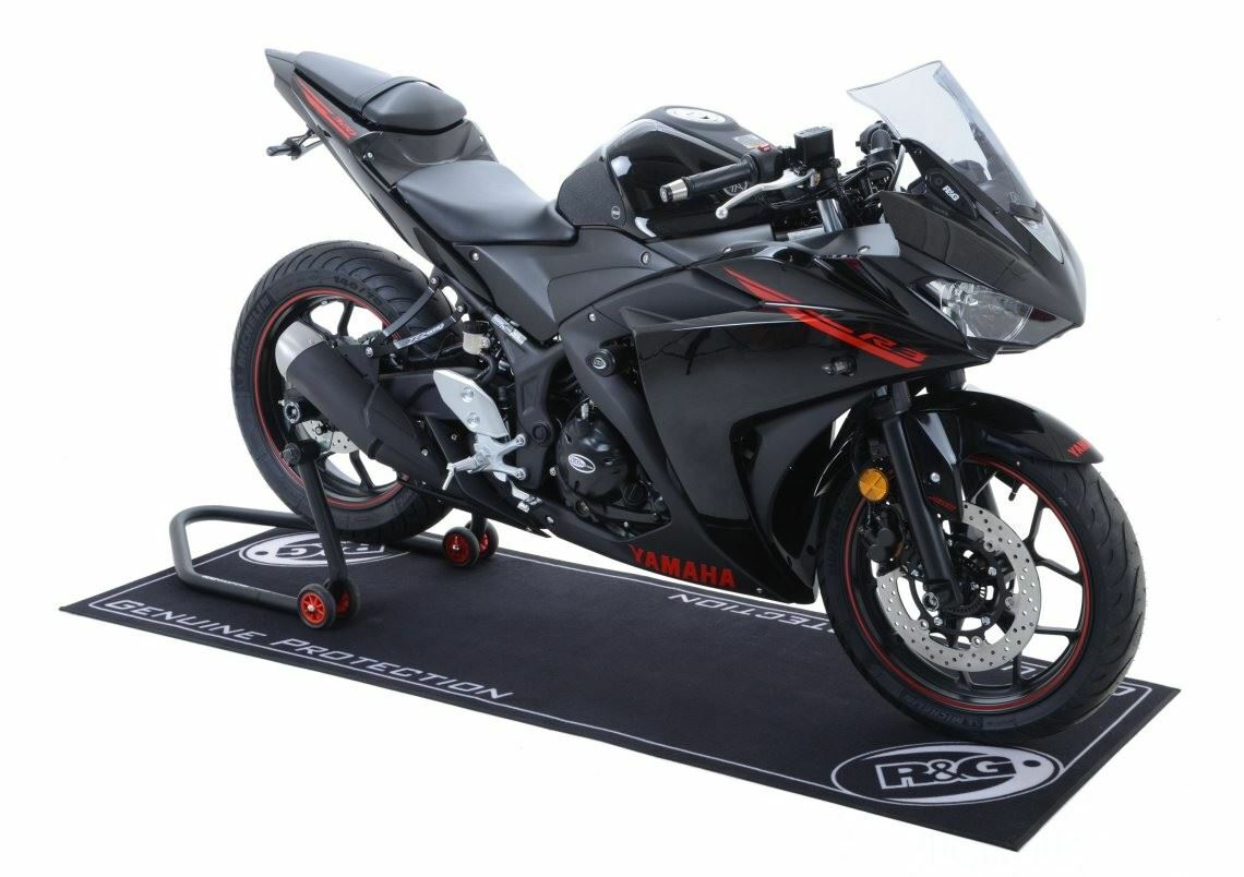 R&G Garage Mats Black (Garage Mat) Kawasaki KLE650 Versys 2006 - 2021