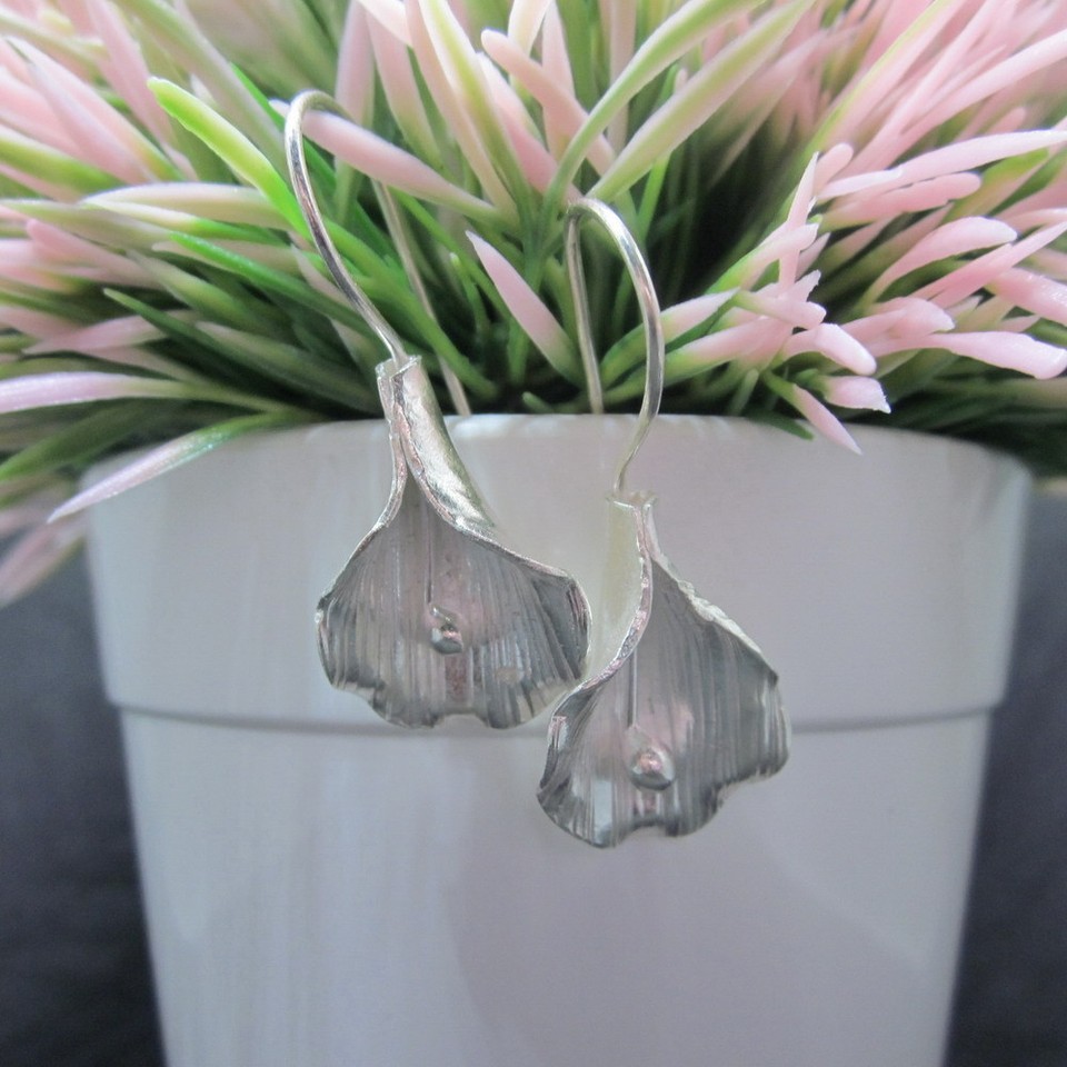 Fine Sterling 925 Silver Earrings Designer Ethnic Flower