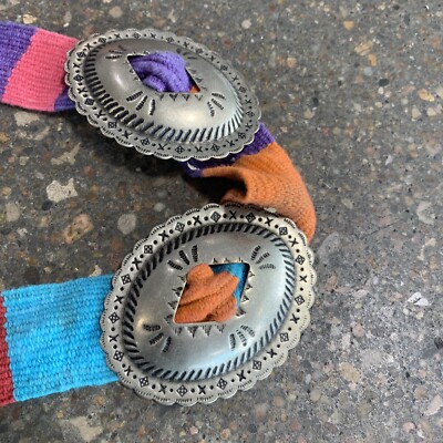 Vintage Southwestern Trinity Buckle 1983 Concho Belt Stamped  display picture 2