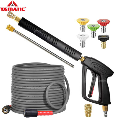 #ad #ad YAMATIC 4000 PSI Pressure Washer Gun amp; 3200 PSI Hose Kit 3 8quot; M22 14mm Connector $77.69