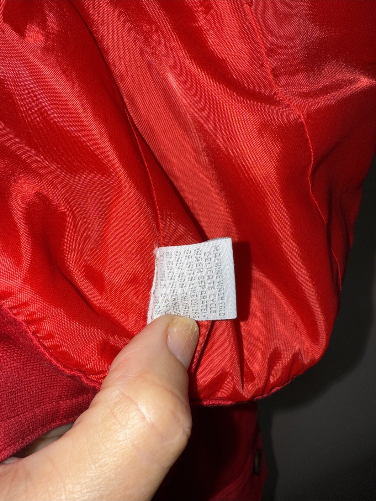 Relativity Red Denim Jacket Size Petite Large - image 9