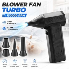130000RPM Electric Air Duster Cordless Mini Jet Dry Blower Portable Turbo Fan
