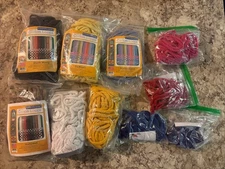 Friendly Loom Harrisville Designs Cotton Loops 7” Lot of 6 Colors+Extras READ