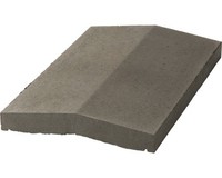 Mauerabdeckplatte Satteldach Anthrazit Glatt 49 Cm X 30 Cm X 3,5-5,5 Cm