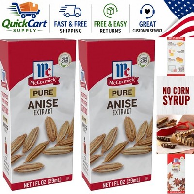 Kosher and Gluten-Free Pure Anise Extract (Pack of 2) for Culinary Delights