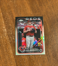 Andrew Abbott 2024 Topps Chrome Update Rookie Refractor Cincinnati Reds Virginia