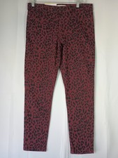 Sanctuary Cheetah Social Standard Women's 8 Ruby Red Skinny Jeans Ankle Leopard