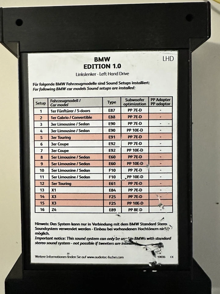 MATCH PP 41DSP BMW EDITION1.0 Plug&Play E60/61 E84 E87/88 E90-92 F25 F10 - Immagine 2 di 3
