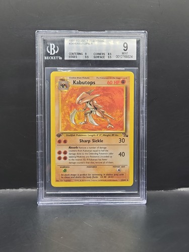 Kabutops (1st Edition) graded BGS 9 for sale on eBay