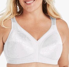 New Playtex 18 Hour 4693 Wire-free Bra 42D White Ultimate Shoulder Comfort