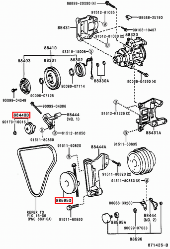 Genuine LandCruiser FZJ80 FZJ79 FZJ78 FZJ76 1FZ Air Conditioner Idler Pulley - Picture 16 of 20