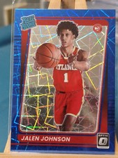 2021-22 Panini Donruss Optic Basketball Jalen Johnson Blue Velocity Prizm