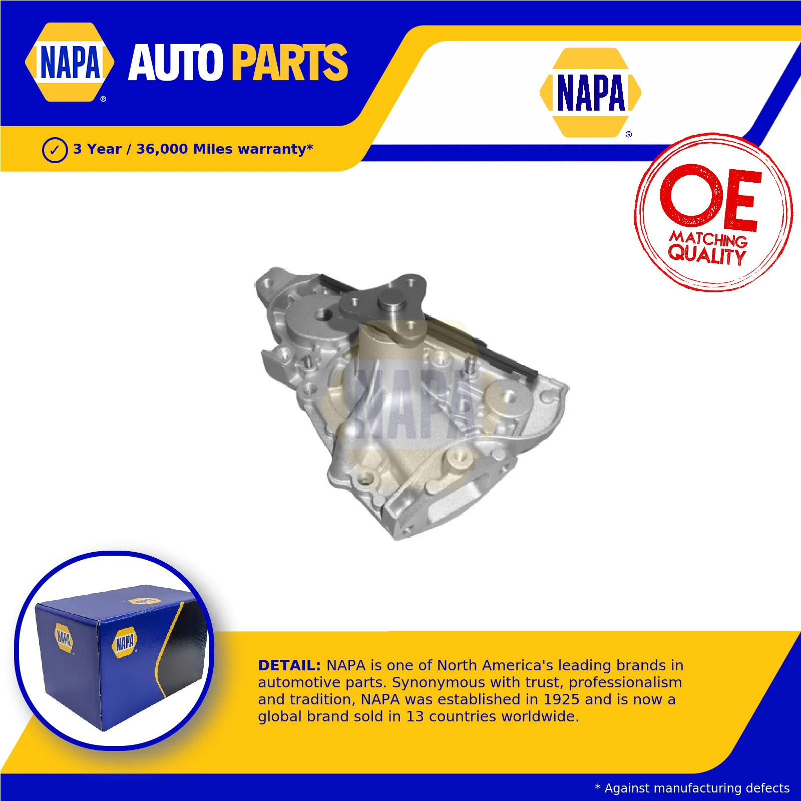 Engine Cooling Water Pump Replacement Service Repair Fits Mazda NAPA NWP1366 - Image 7