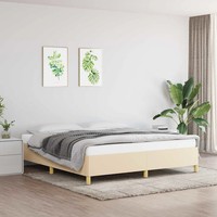 Boxspringbettgestell Stoff Creme 160X200 Cm