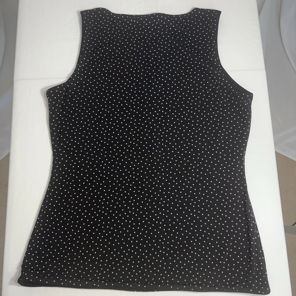 Camiseta sin mangas reversible White House Black Market negra blanca talla L nueva con etiquetas Foto 4 de 4