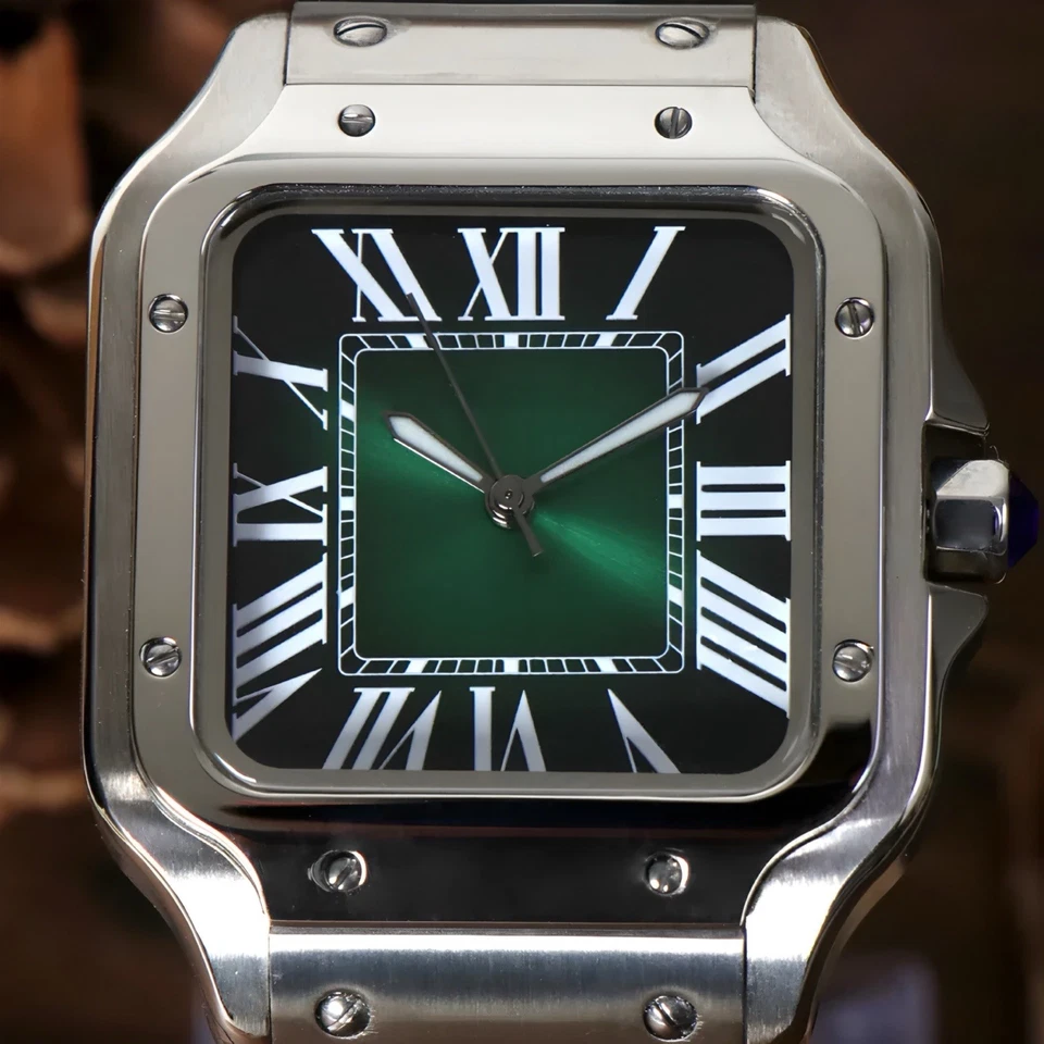Seikmod квадратный зеленый римский циферблат | NH35 автоматический | 316L сапфировая сталь - Изображение 4 из 4