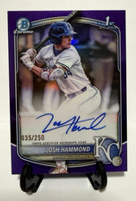 2025 Bowman Draft Josh Hammond 1st Bowman Autograph True Purple /250-Royals!