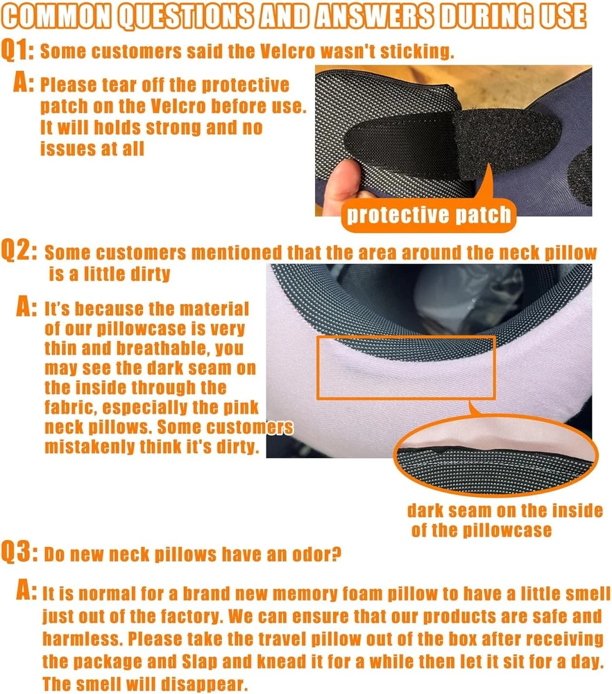 Travel Pillow Memory Foam Neck Pillow Support Pillow