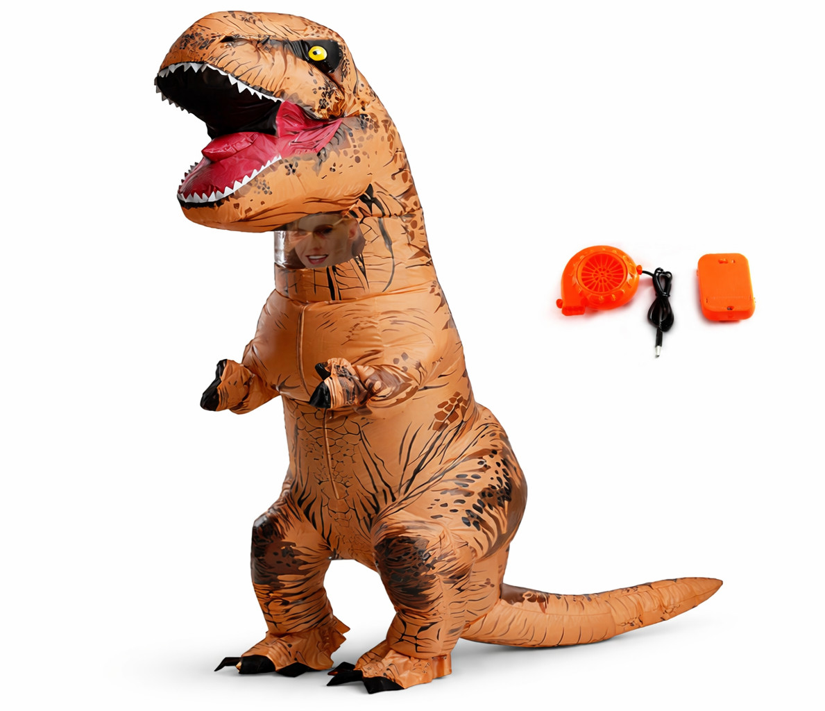 Disfraz de dinosaurio inflable T-Rex para niños y adultos - papel de Tyrannosaurus Rex