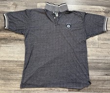 Vintage Seattle Mariners Polo Shirt 1/4 Button Mens XL Dynasty Gray Short Sleeve