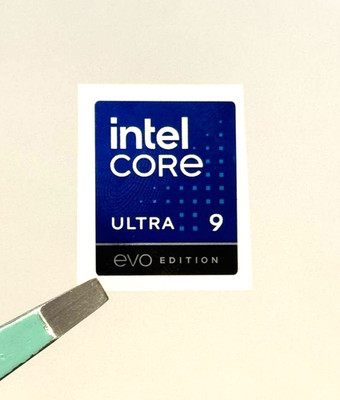 2 Pcs Intel Core Ultra 9 EVO Edition Desktop / Laptop sticker Label 18mm x 22mm