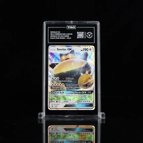 2016 POKEMON SM BLACK STAR PROMO #SM05 SNORLAX GX HOLO TAG VERIFIED