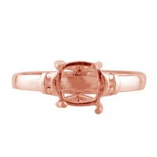 Semi Mount Cushion 7MM Faceted Cut Ring Sterling Silver, 925 Sterling Silver