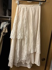 Antique 1910s Lace and Silk Skirt and Overskirt Lot of 2