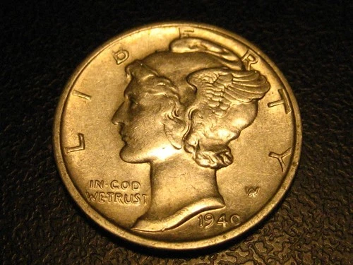 1940-S 90% Silver Mercury Head Dime BU ^^^^^