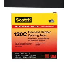 Scotch 41717-BX-10 Linerless Rubber Splicing Tape 3/4 W in. x 30 L ft.