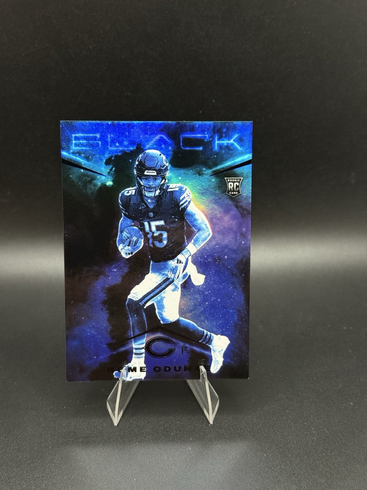 2024 Rome Odunze Panini Black Smokescreen SSP #SM-ROE Rookie RC Chicago Bears