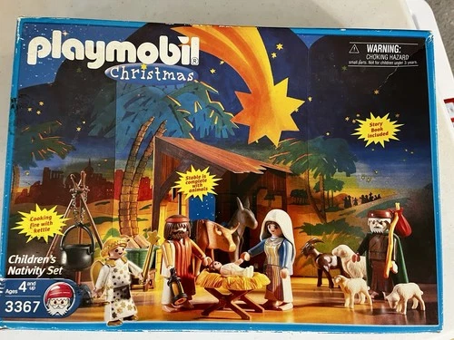 2001 Vintage Playmobil Christmas Childrens Nativity Set 3367